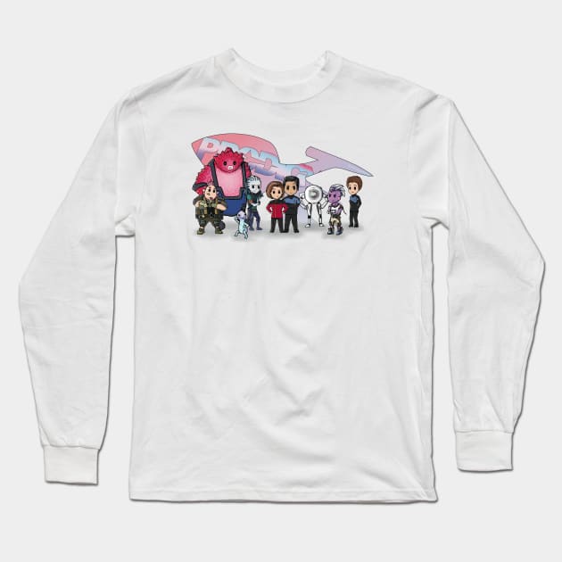 A Most Impressive Crew (Light background version) Long Sleeve T-Shirt by Amalgam000